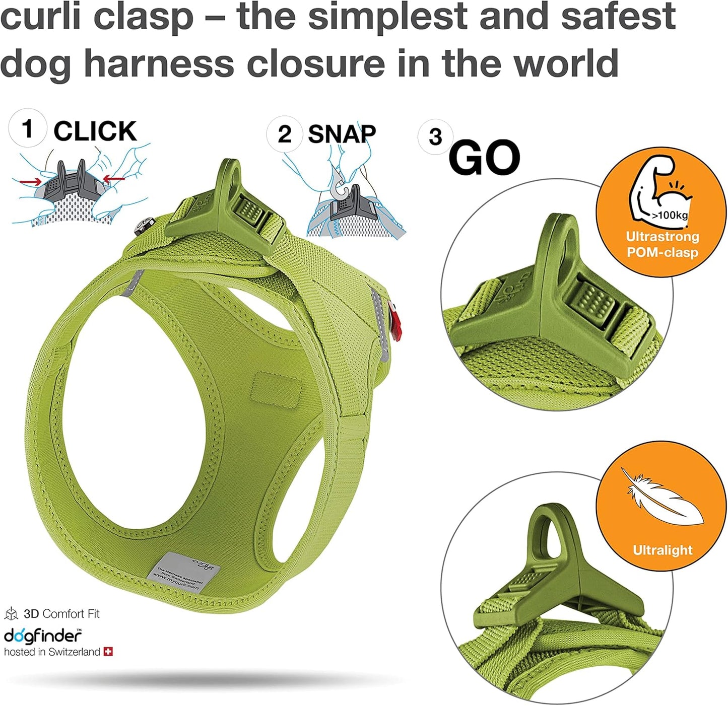 CURLİ VEST KÖPEK GÖĞÜS TASMASI CURLİ TOKA AİR-MESH LİME