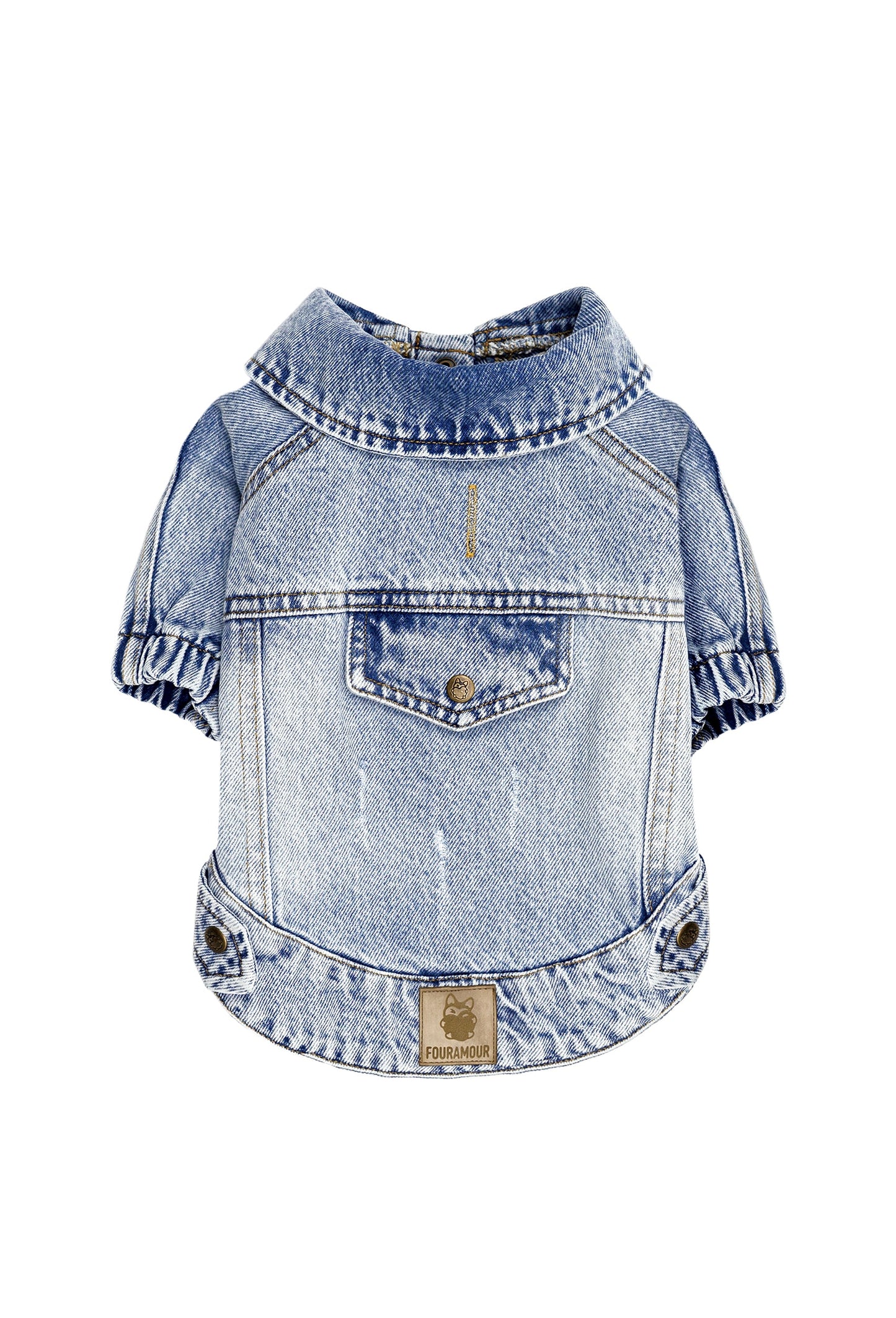 FOURAMOUR Açık Kar Yıkama Denim Köpek Ceketi “Rodeo”