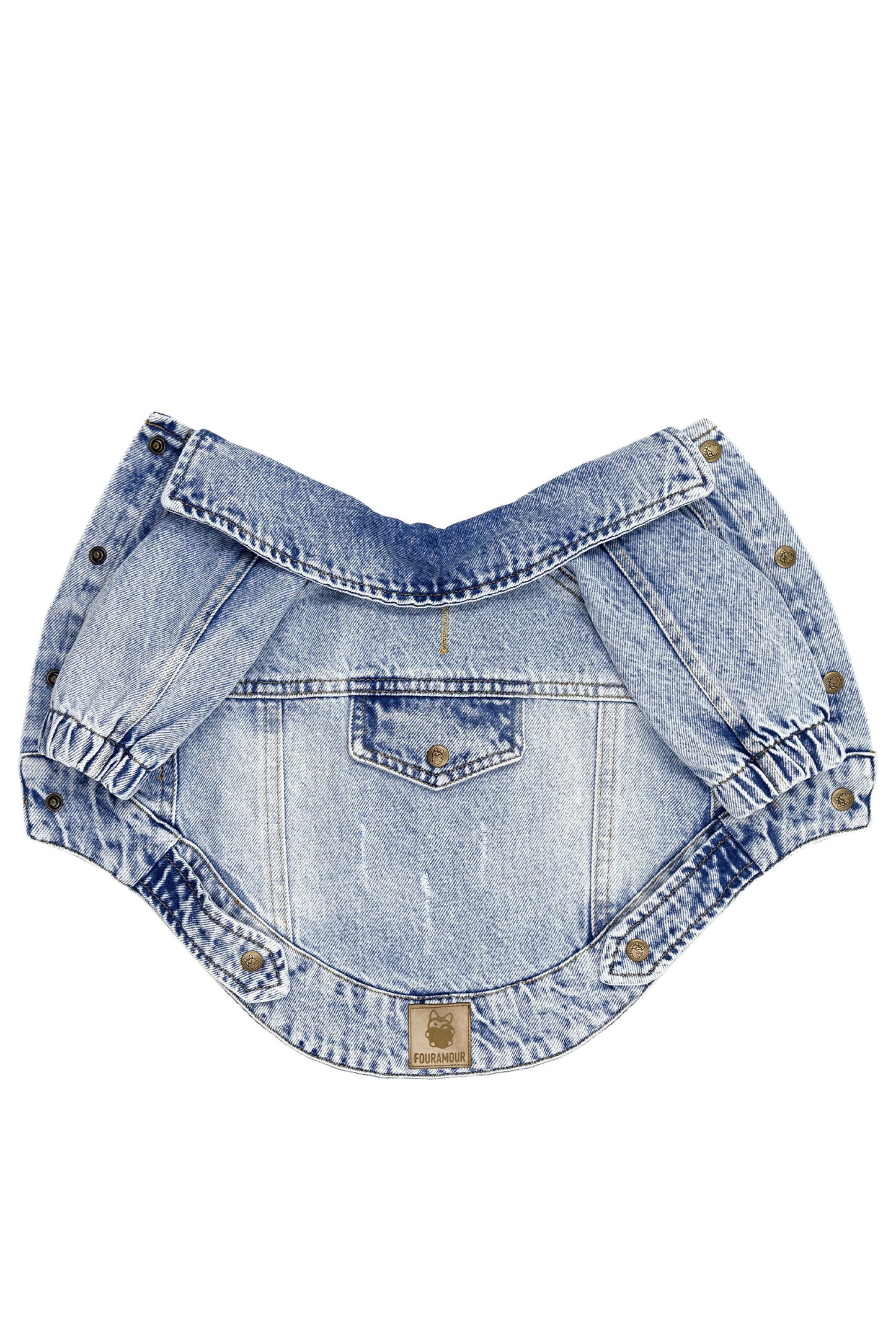 FOURAMOUR Açık Kar Yıkama Denim Köpek Ceketi “Rodeo”