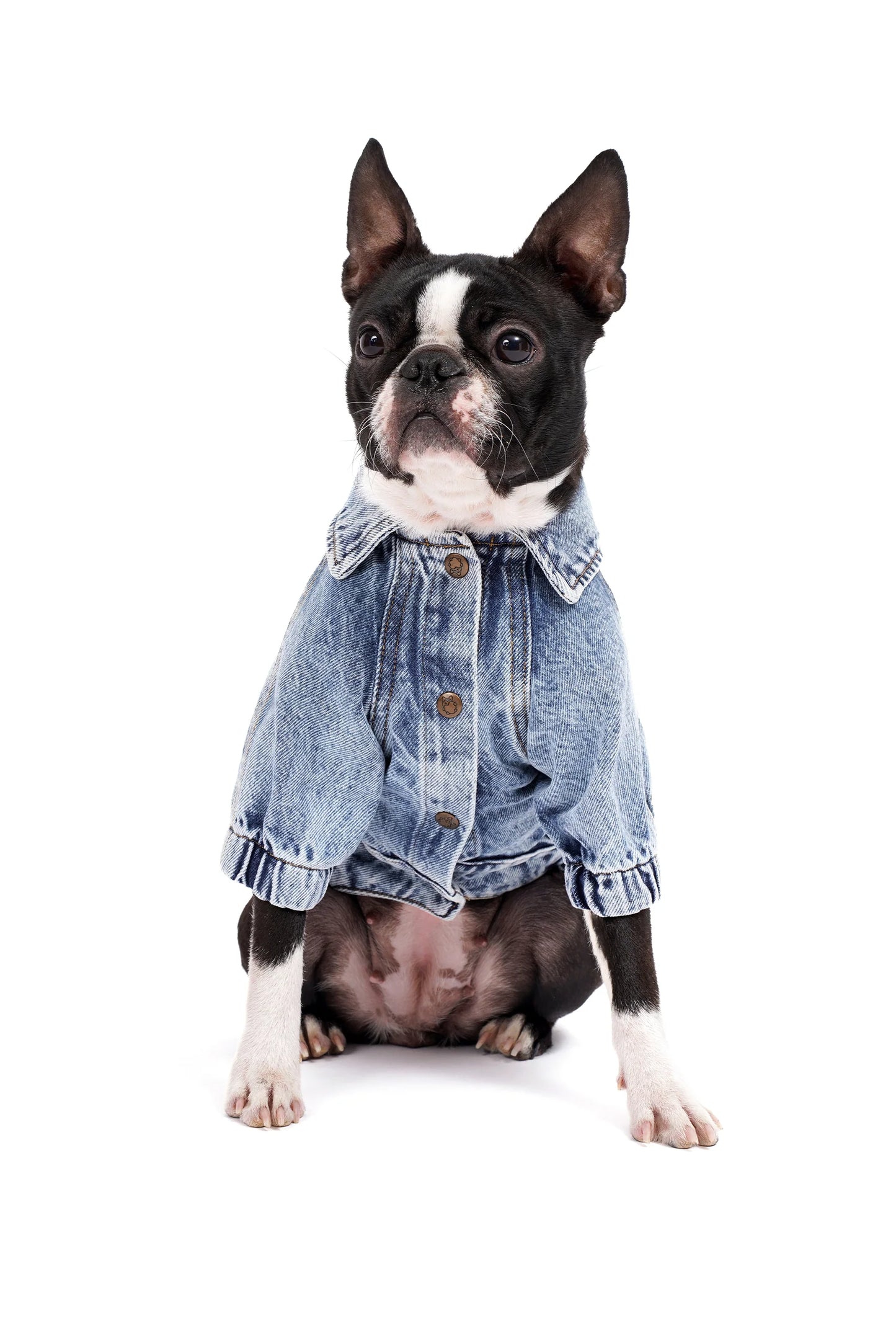 FOURAMOUR Açık Kar Yıkama Denim Köpek Ceketi “Rodeo”