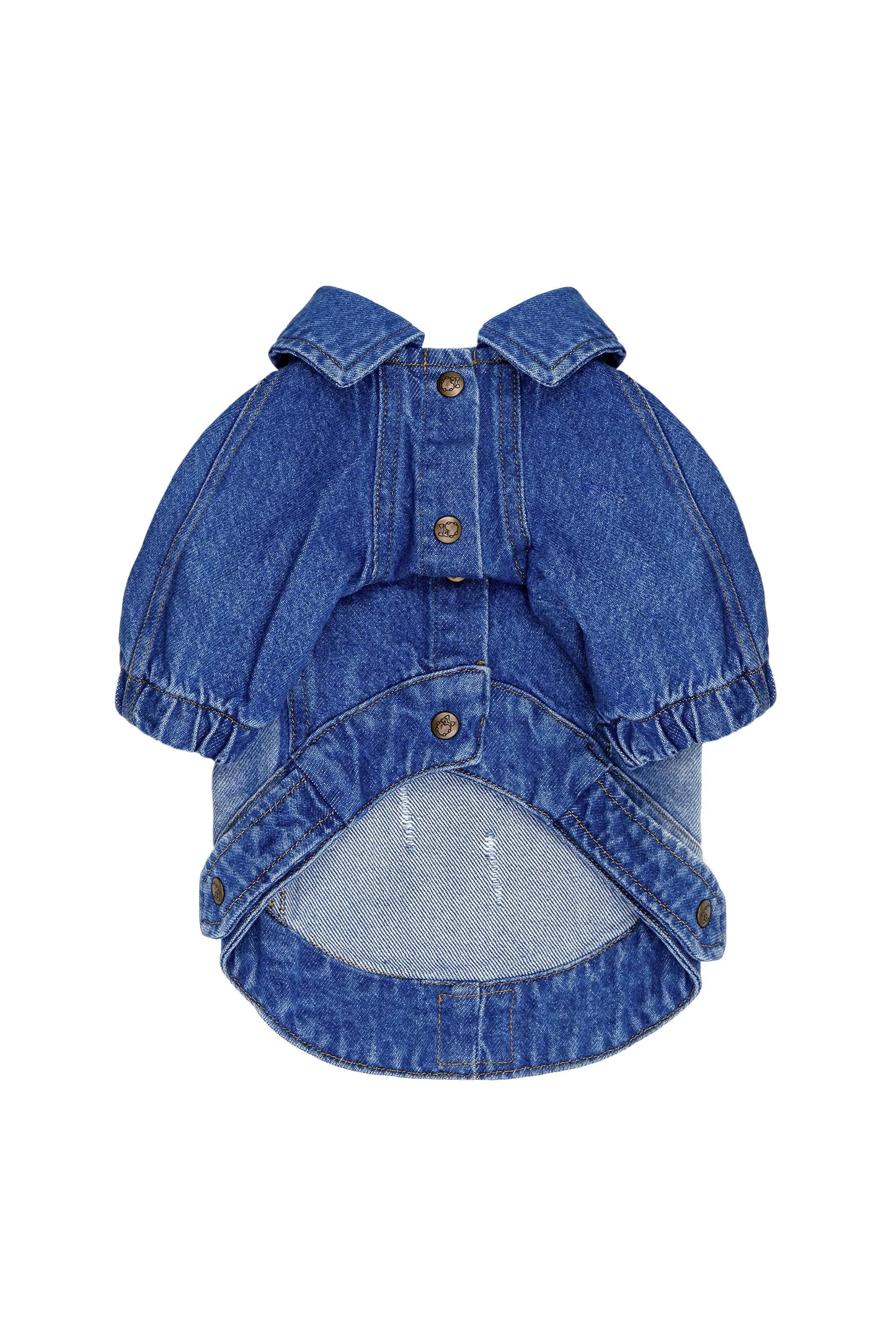 FOURAMOUR Orta Yıkama Denim Köpek Ceketi “Rodeo”