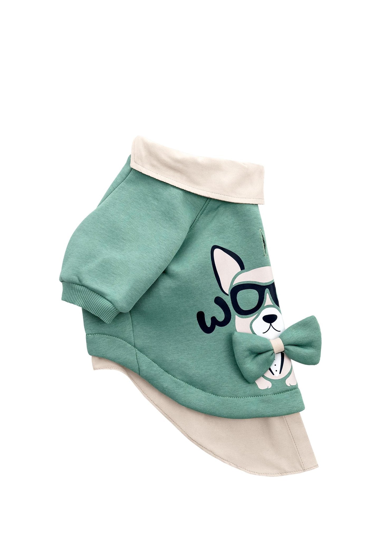 FOURAMOUR Su Yeşili Köpek Sweatshirtü “Woof”