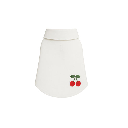 MERPAWW WHITE SHIRT WITH CHERRY DETAILS