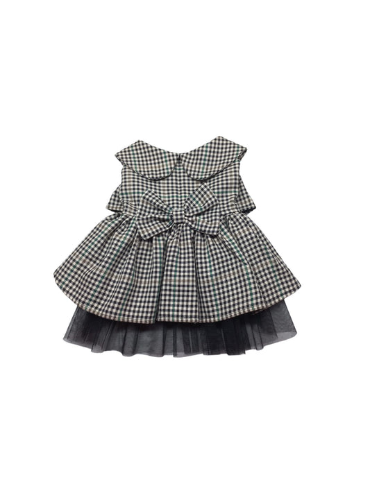 MERPAWW GREY PLAID DOG DRESS