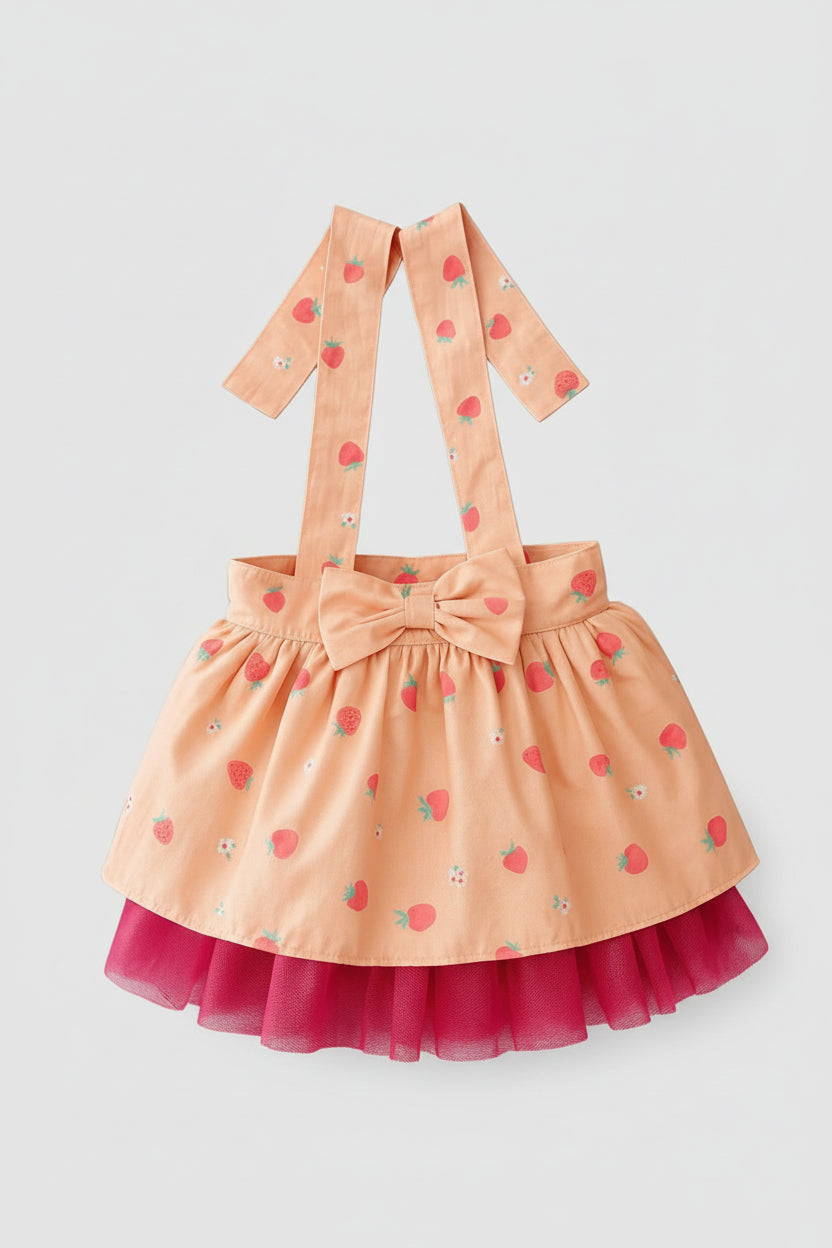 MERPAWW ÇİLEKLİ FUŞYA TÜTÜLÜ KÖPEK ELBİSE