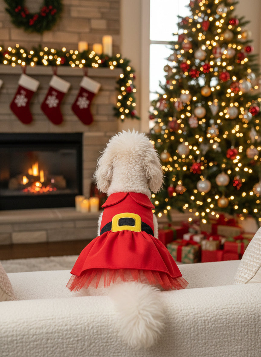 MERPAWW NOEL KEMERLİ KÖPEK ELBİSE