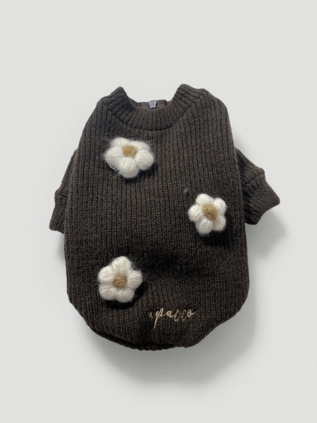 APACCO KAHVE FİORA FERMUAR KÖPEK KAZAK