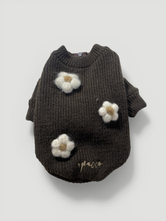 APACCO KAHVE FİORA FERMUAR KÖPEK KAZAK