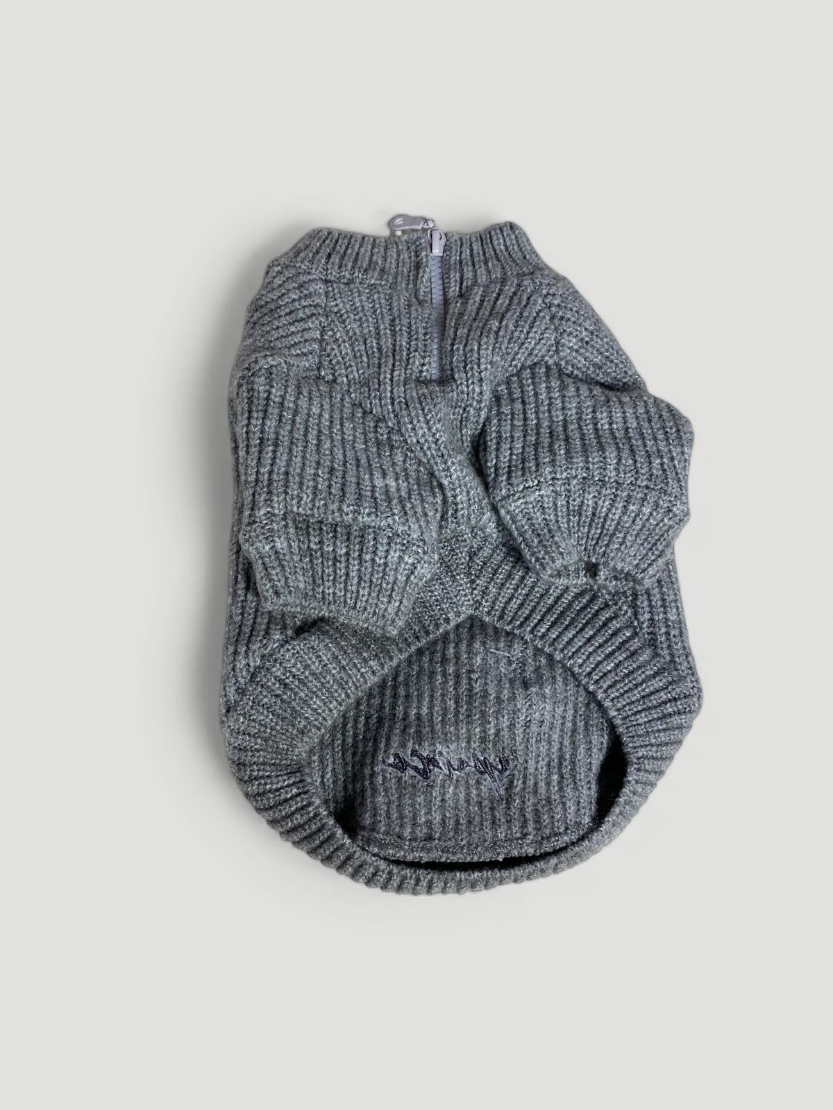 APACCO GRİ FİORA FERMUARLI KÖPEK KAZAK