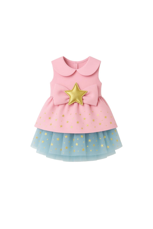 PINK DRESS WITH MERPAWW STAR RIBBON