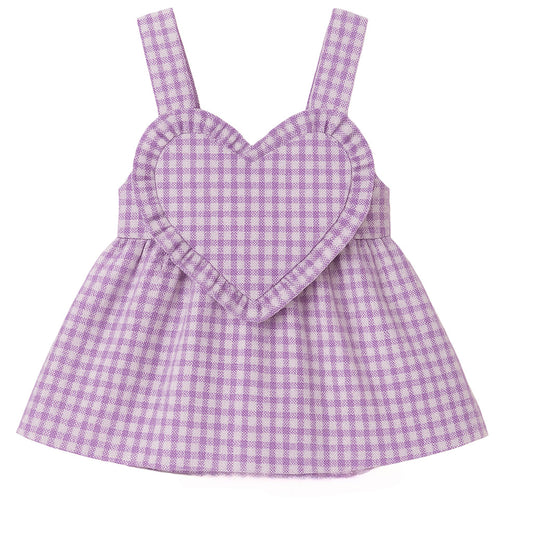 MERPAWW HEART PLAID DRESS