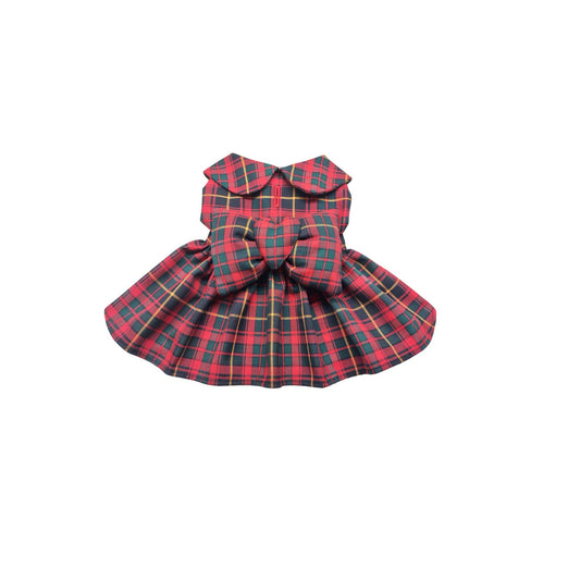 MERPAWW RIBBON PLAID DRESS