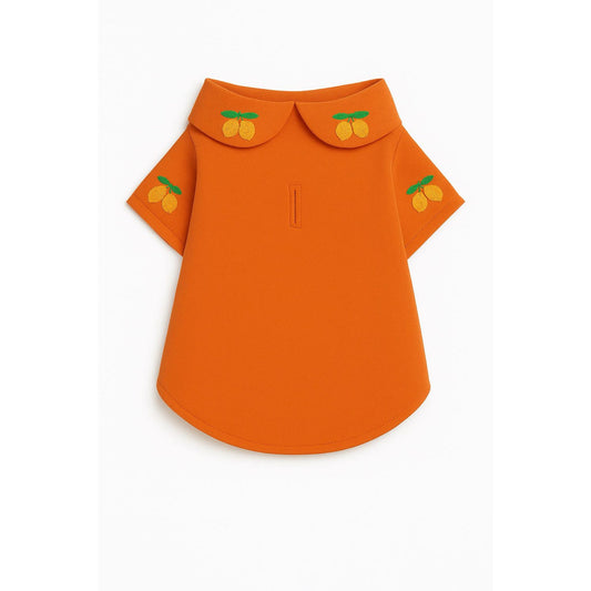 MERPAWW LEMON EMBROIDERED ORANGE SHIRT