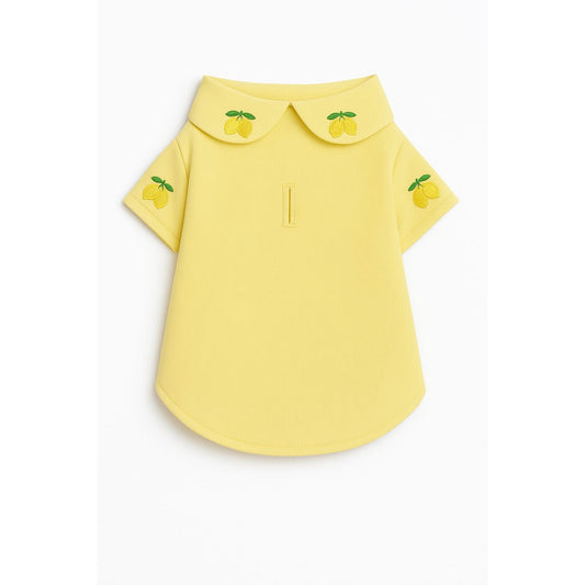 MERPAWW YELLOW LEMON EMBROIDERED DOG SHIRT