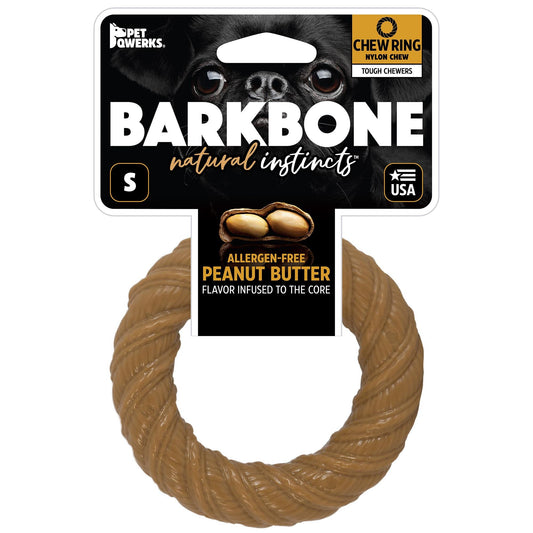 BarkBone Chew Ring Halka Şeklinde Fıstık Ezmesi Aromalı Köpek Çiğneme Kemiği