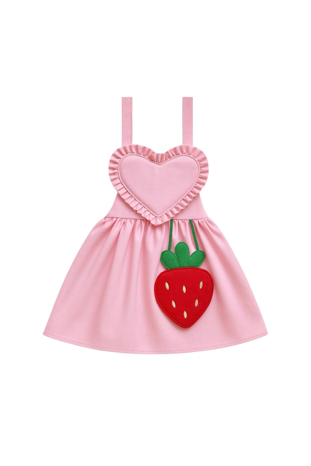 MERPAWW PINK STRAWBERRY BAG DRESS