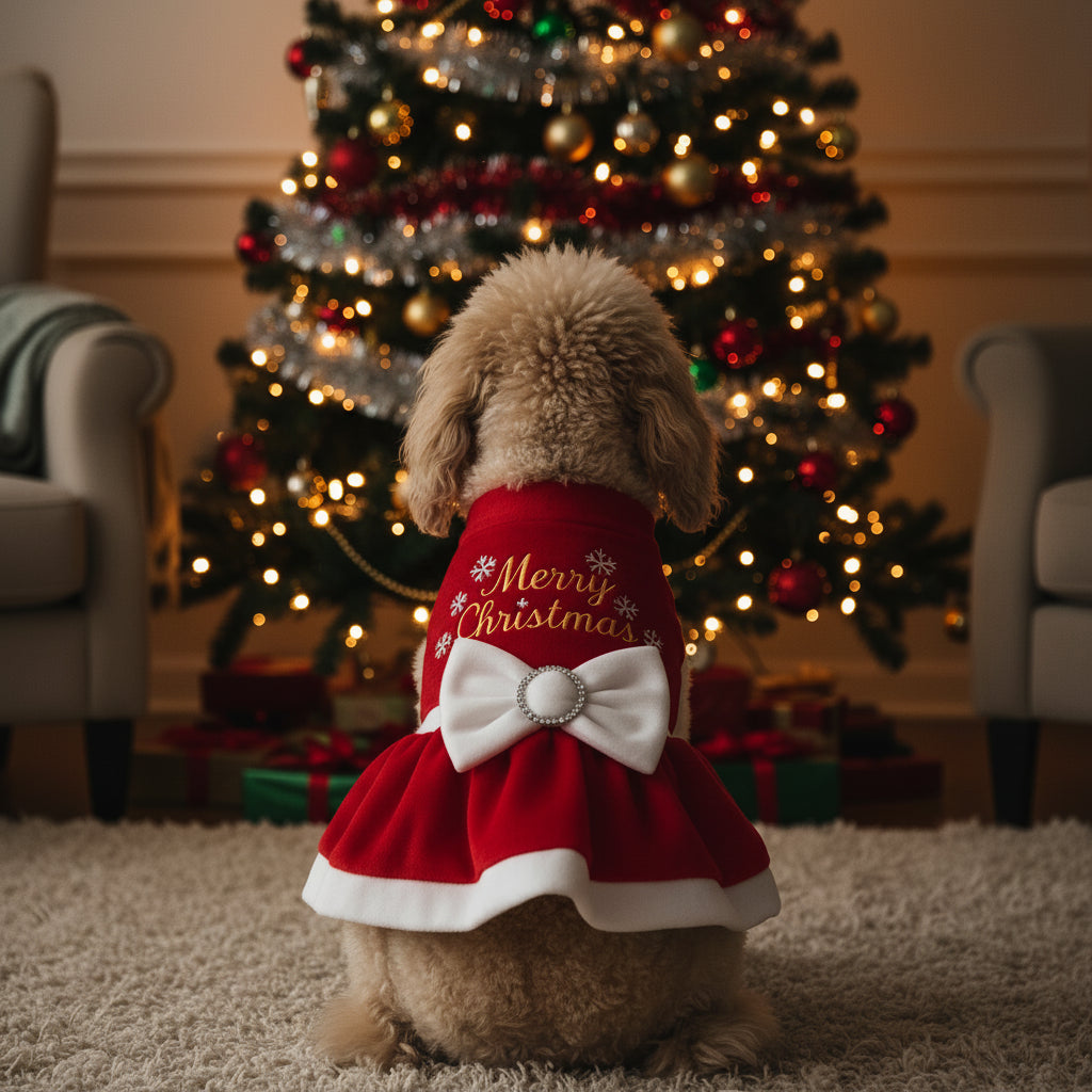 GEDYCO MERRY CHRISTMAS KÖPEK ELBİSE