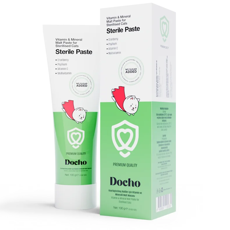 Docho Mineral and Vitamin Supported Malt Sterilized Cat Paste 100 GR