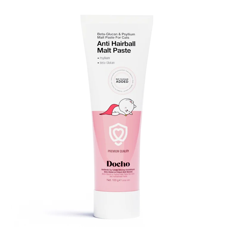 Docho Malt Cat Paste with Beta-Glucan and Psyllium to Prevent Hairballs 100 GR