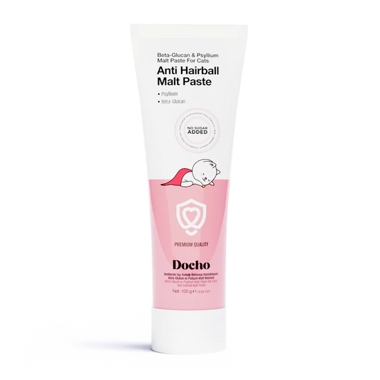 Docho Malt Cat Paste with Beta-Glucan and Psyllium to Prevent Hairballs 100 GR