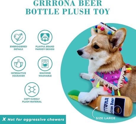 GRRRONA BEER PELUŞ KÖPEK OYUNCAĞI