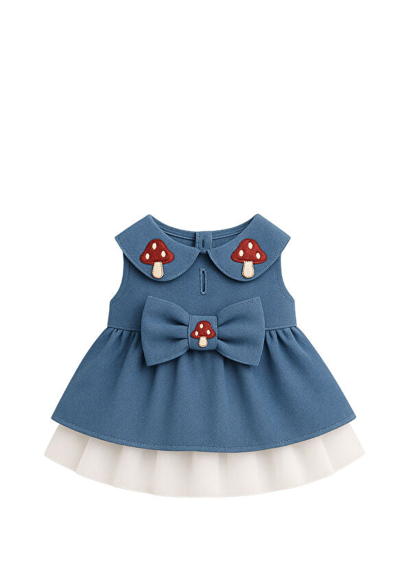 MERPAWW MUSHROOM PATTERNED DENIM DOG DRESS