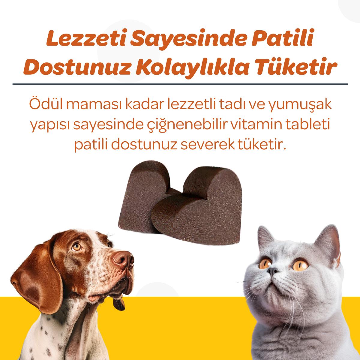 Vet's Plus Immune Kedi ve Köpekler İçin Bağışıklık Sistemi Destekleyici Çiğnenebilir Tablet