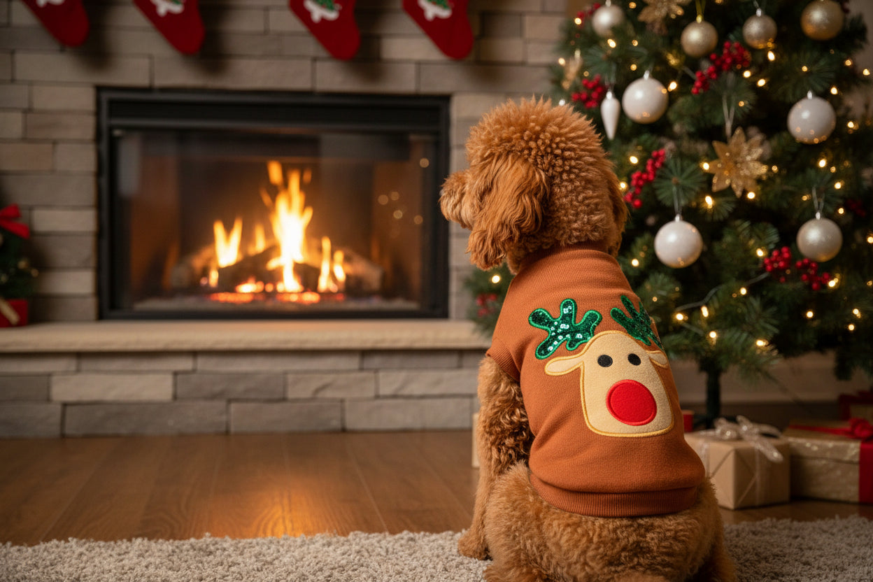GEDYCO KAHVERENGİ GEYİKLİ KÖPEK TSHIRT