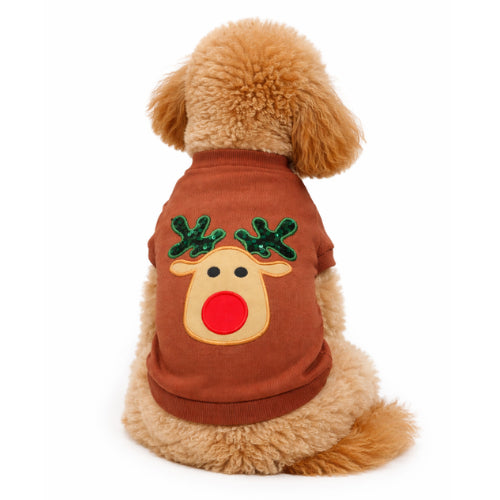 GEDYCO KAHVERENGİ GEYİKLİ KÖPEK TSHIRT